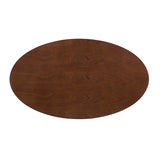 Theo 48" Oval Dining Table in Gold Walnut