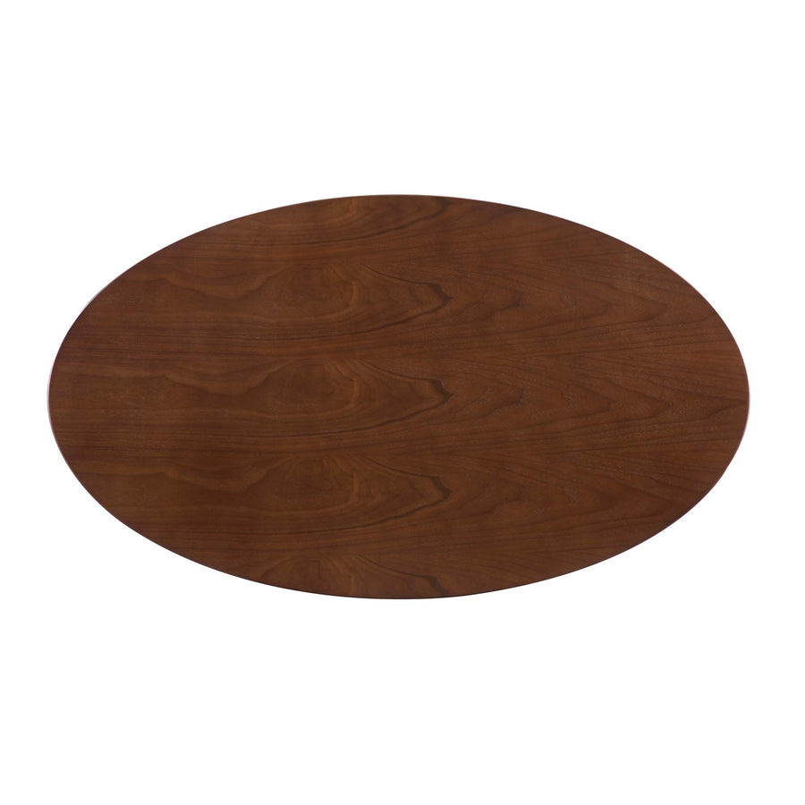 Theo 48" Oval Dining Table in Gold Walnut