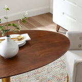 Theo 48" Oval Dining Table in Gold Walnut