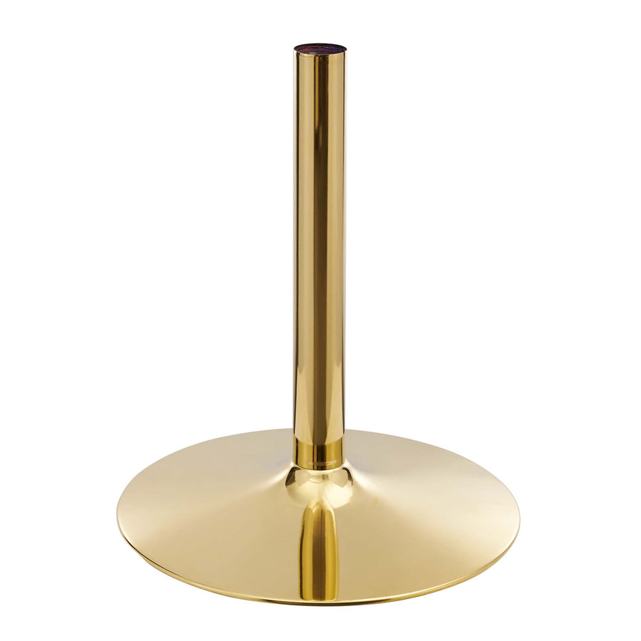 Theo 48" Oval Artificial Marble Dining Table in Gold White