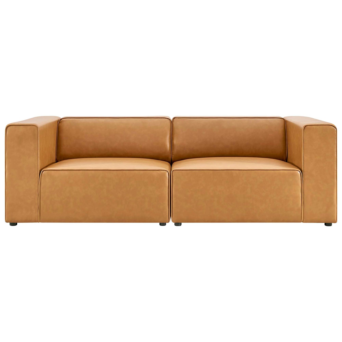Mingle 2-Piece Vegan Leather Sectional Sofa Loveseat by Furniture for America
