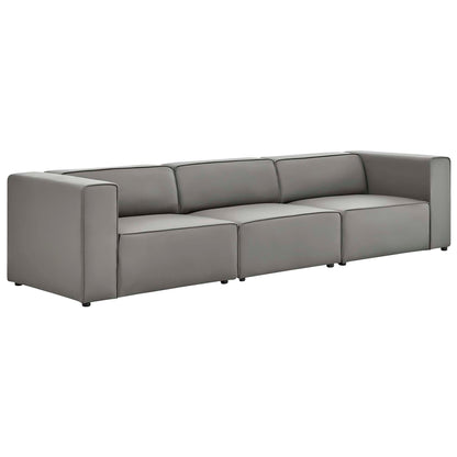 Mingle 3-Piece Vegan Leather Sectional Sofa by Furniture for America