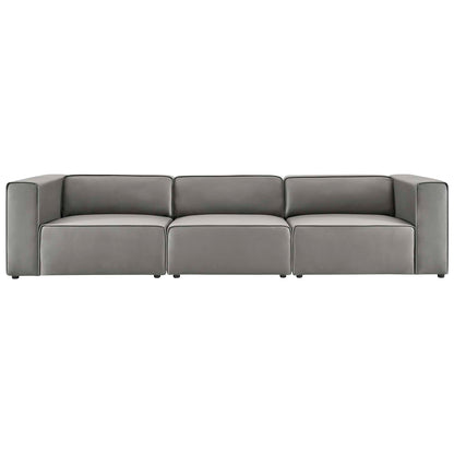 Mingle 3-Piece Vegan Leather Sectional Sofa by Furniture for America