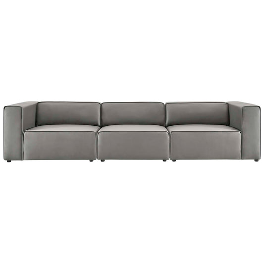 Mingle 3-Piece Vegan Leather Sectional Sofa by Furniture for America