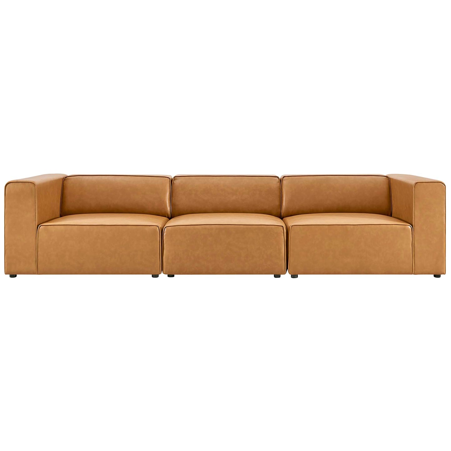 Mingle 3-Piece Vegan Leather Sectional Sofa by Furniture for America