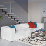 Pike 3-Piece Vegan Leather Sectional Sofa in White