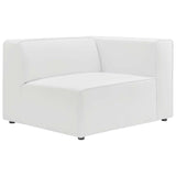 Pike 3-Piece Vegan Leather Sectional Sofa in White