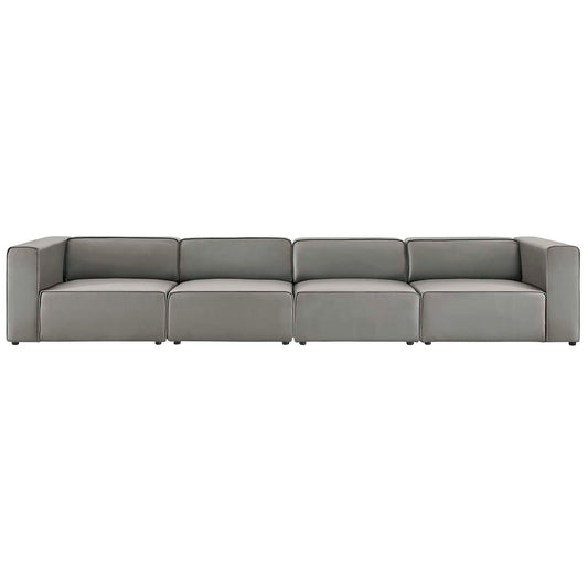 Mingle 4-Piece Vegan Leather Sectional Sofa by Furniture for America