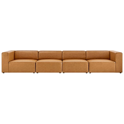 Mingle 4-Piece Vegan Leather Sectional Sofa by Furniture for America