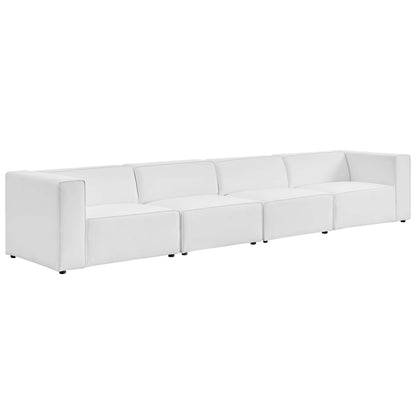 Mingle 4-Piece Vegan Leather Sectional Sofa by Furniture for America