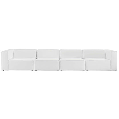 Mingle 4-Piece Vegan Leather Sectional Sofa by Furniture for America