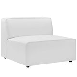 Pike 4-Piece Vegan Leather Sectional Sofa in White