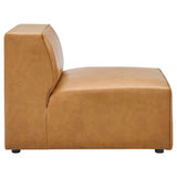Pike 6-Piece Vegan Leather Furniture Set in Tan