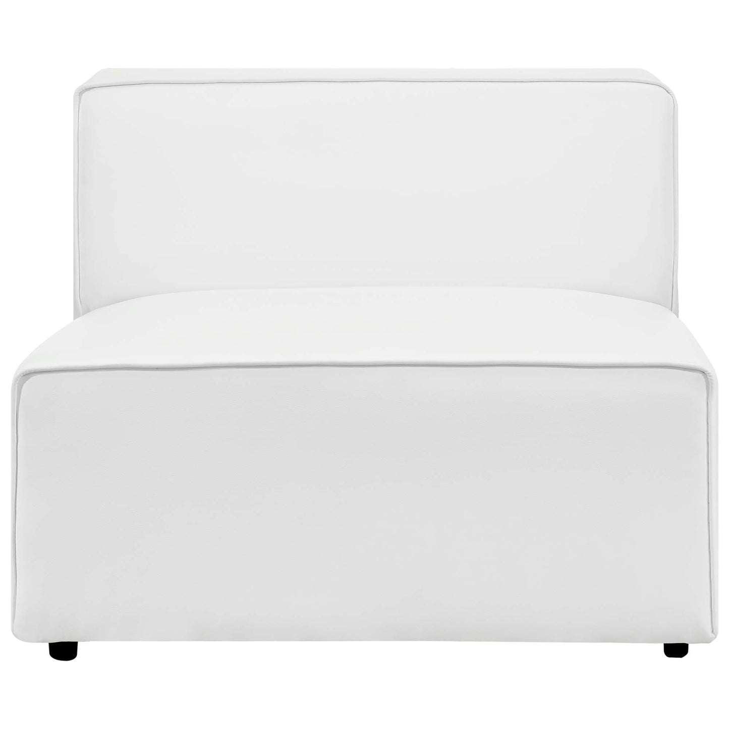Pike 7-Piece Vegan Leather Sectional Sofa in White