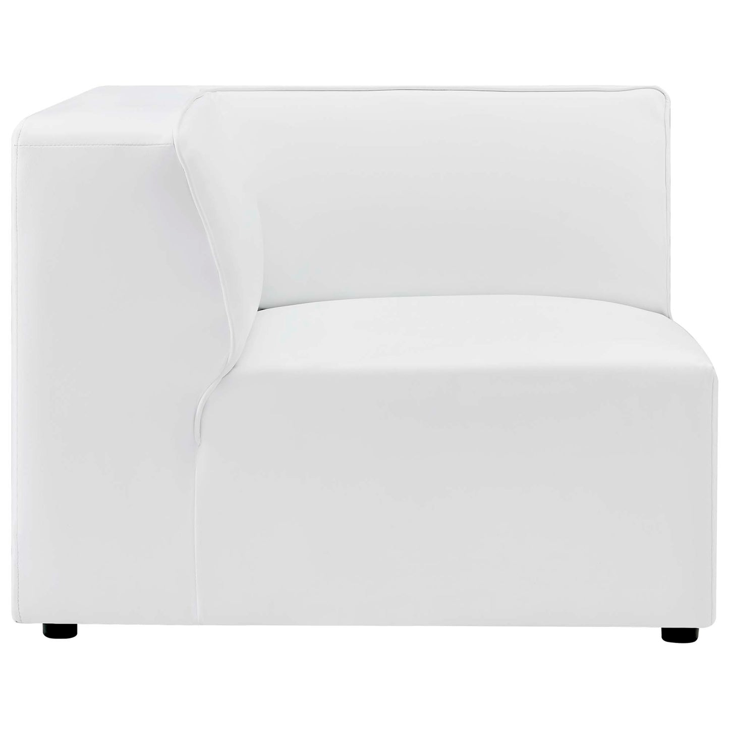 Pike 7-Piece Vegan Leather Sectional Sofa in White