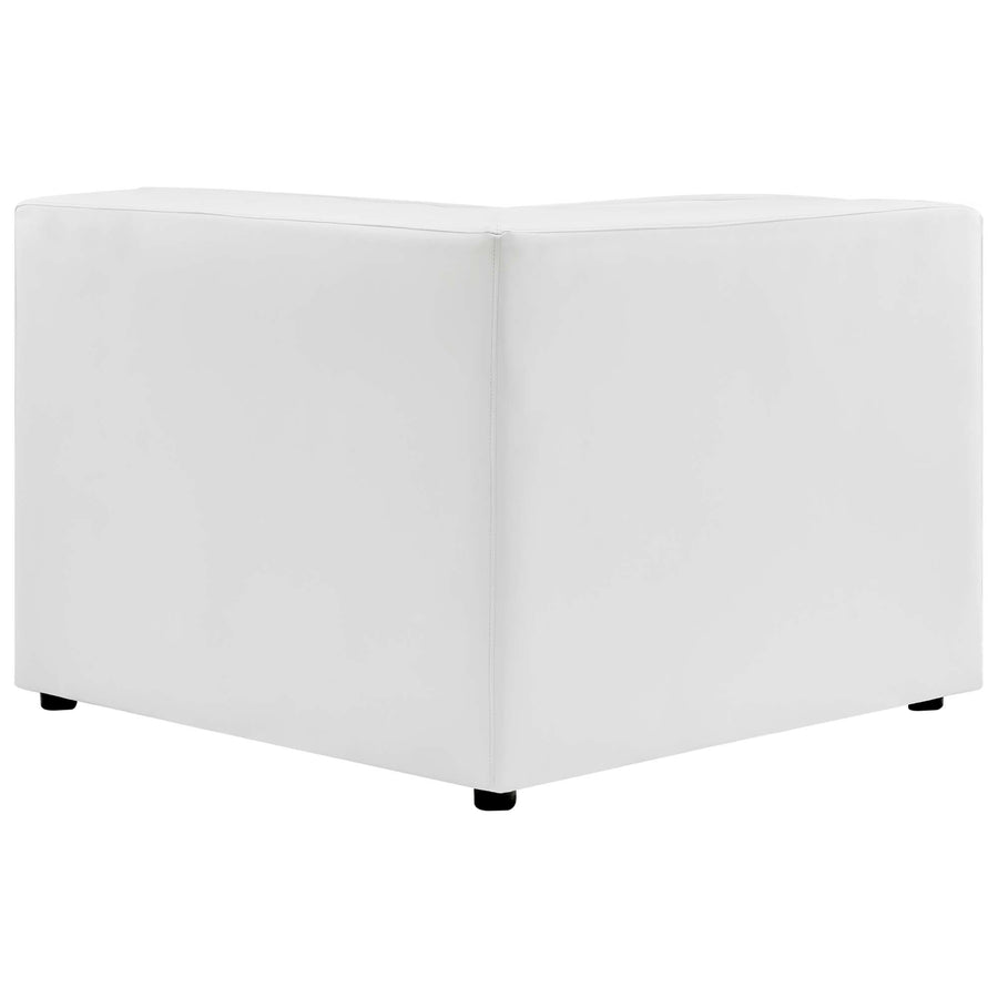 Pike 7-Piece Vegan Leather Sectional Sofa in White
