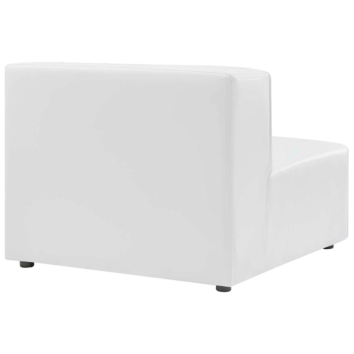 Pike 7-Piece Vegan Leather Sectional Sofa in White