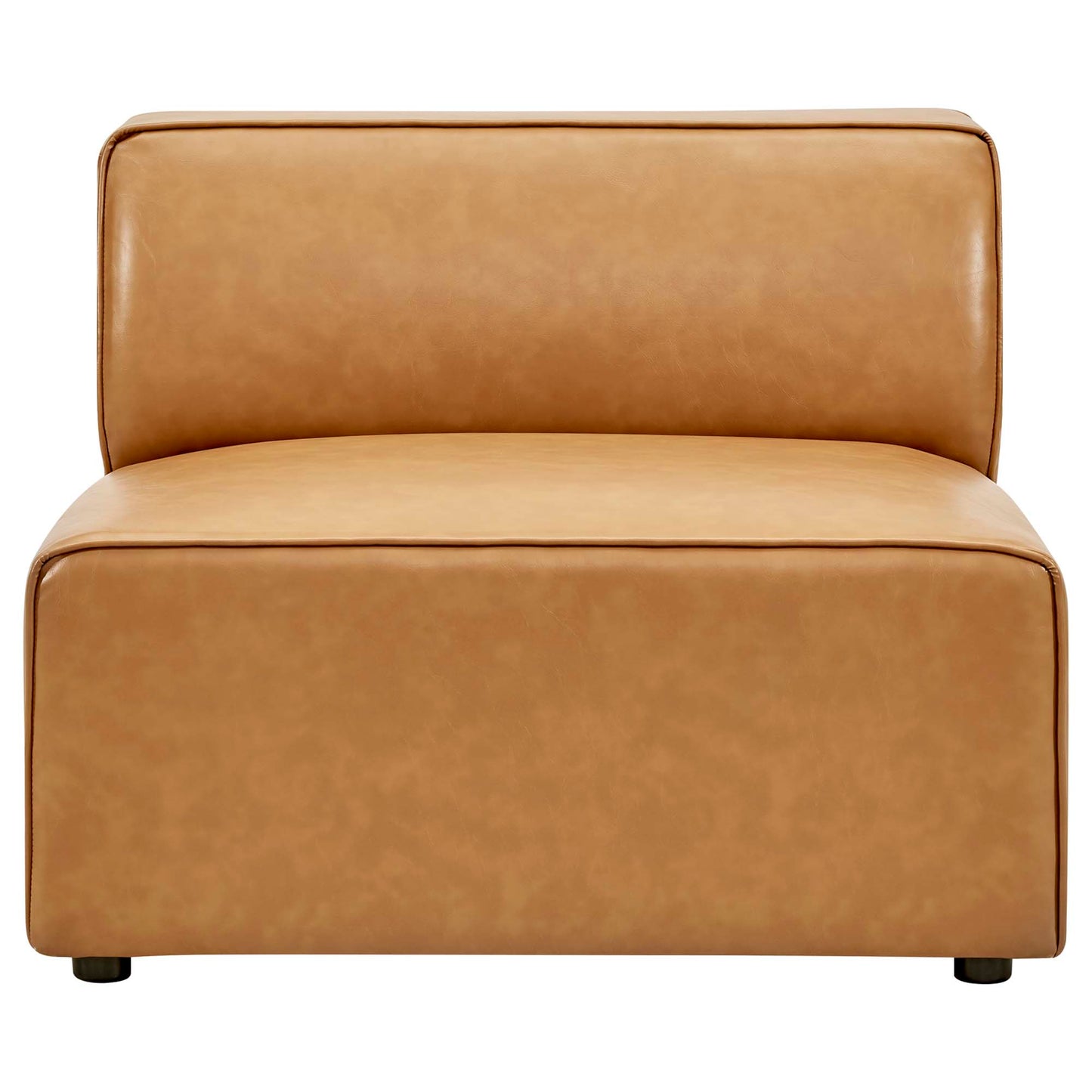 Pike 7-Piece Vegan Leather Sectional Sofa in Tan