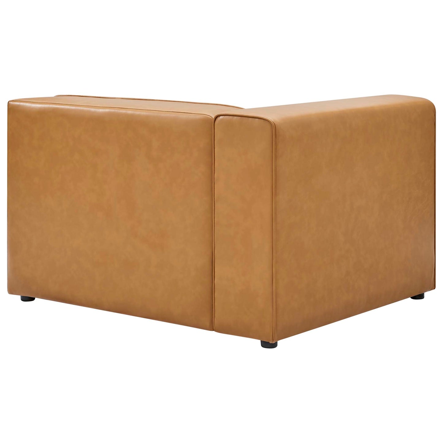 Pike 7-Piece Vegan Leather Sectional Sofa in Tan