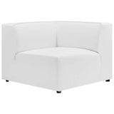 Pike 7-Piece Vegan Leather Sectional Sofa in White