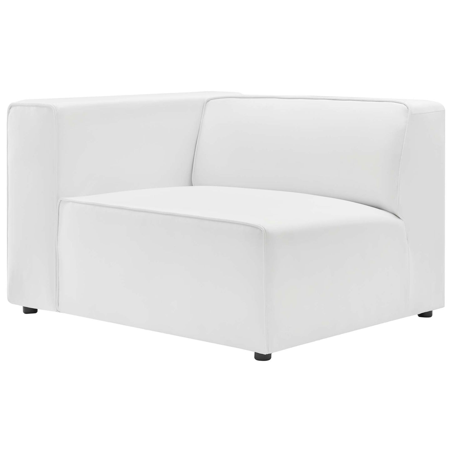 Pike 7-Piece Vegan Leather Sectional Sofa in White
