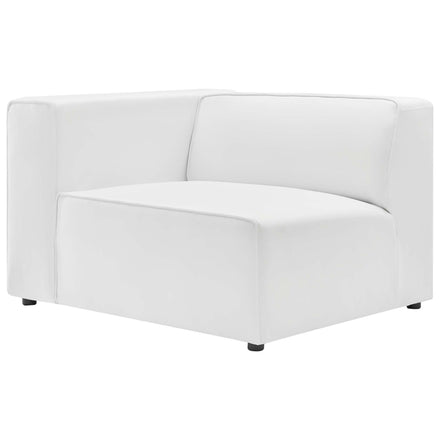 Mingle 7-Piece Vegan Leather Sectional Sofa in White