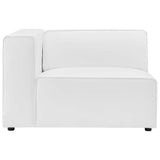 Pike 7-Piece Vegan Leather Sectional Sofa in White