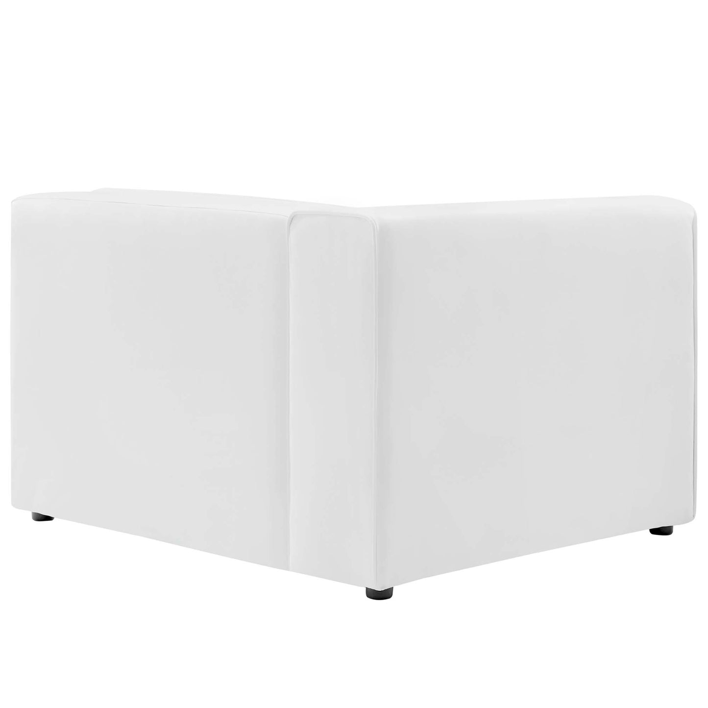 Pike 7-Piece Vegan Leather Sectional Sofa in White