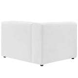 Pike 7-Piece Vegan Leather Sectional Sofa in White