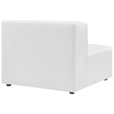 Pike 7-Piece Vegan Leather Sectional Sofa in White