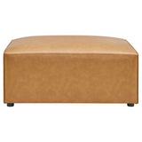 Pike 8-Piece Vegan Leather Sectional Sofa Set in Tan