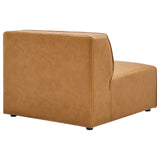 Pike 8-Piece Vegan Leather Sectional Sofa Set in Tan