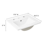 Calla 18" Bathroom Sink in White