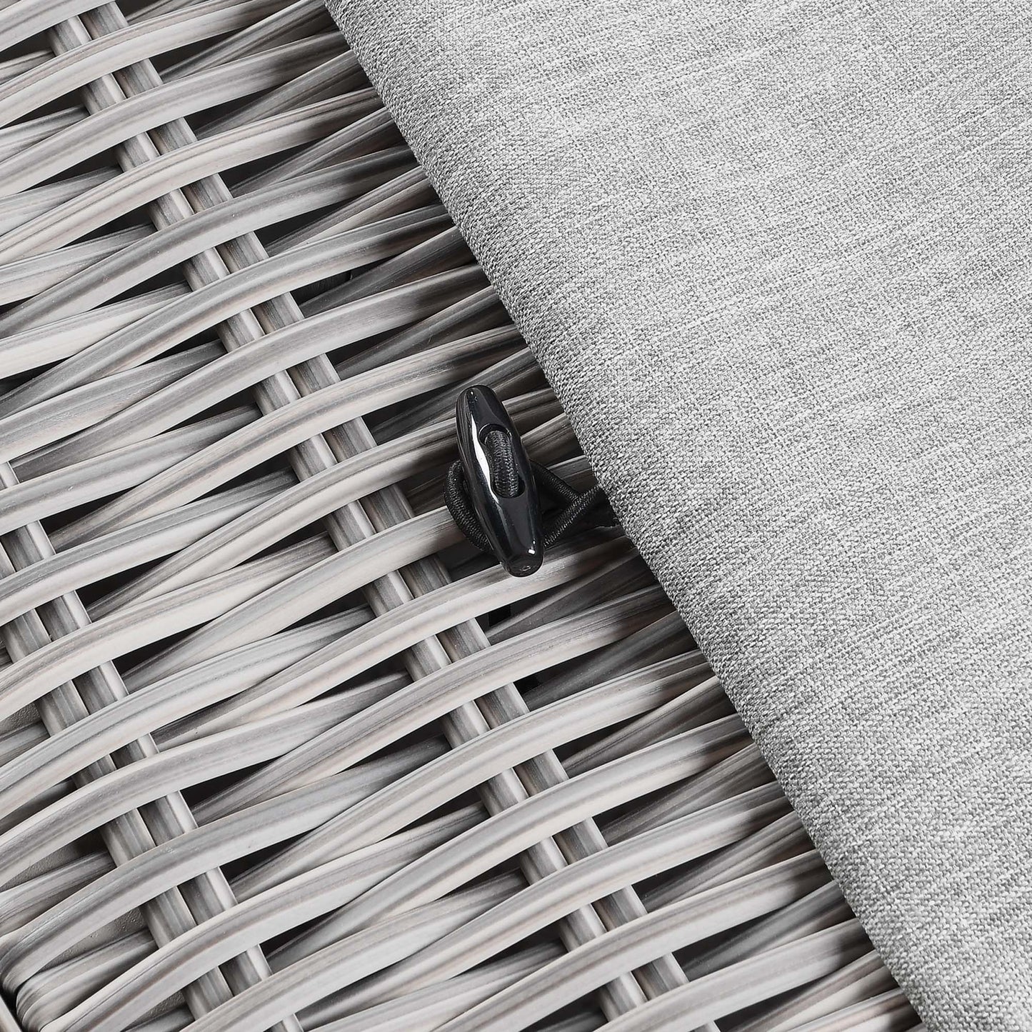 Conway Outdoor Patio Wicker Rattan Ottoman by Furniture For America