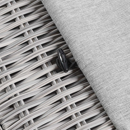 Conway Outdoor Patio Wicker Rattan Ottoman by Furniture For America