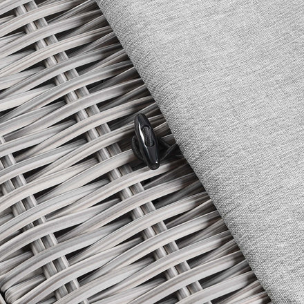 Conway Outdoor Patio Wicker Rattan Ottoman in Light Gray Gray
