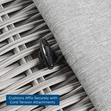 Harlow Outdoor Patio Wicker Rattan Loveseat in Light Gray Gray