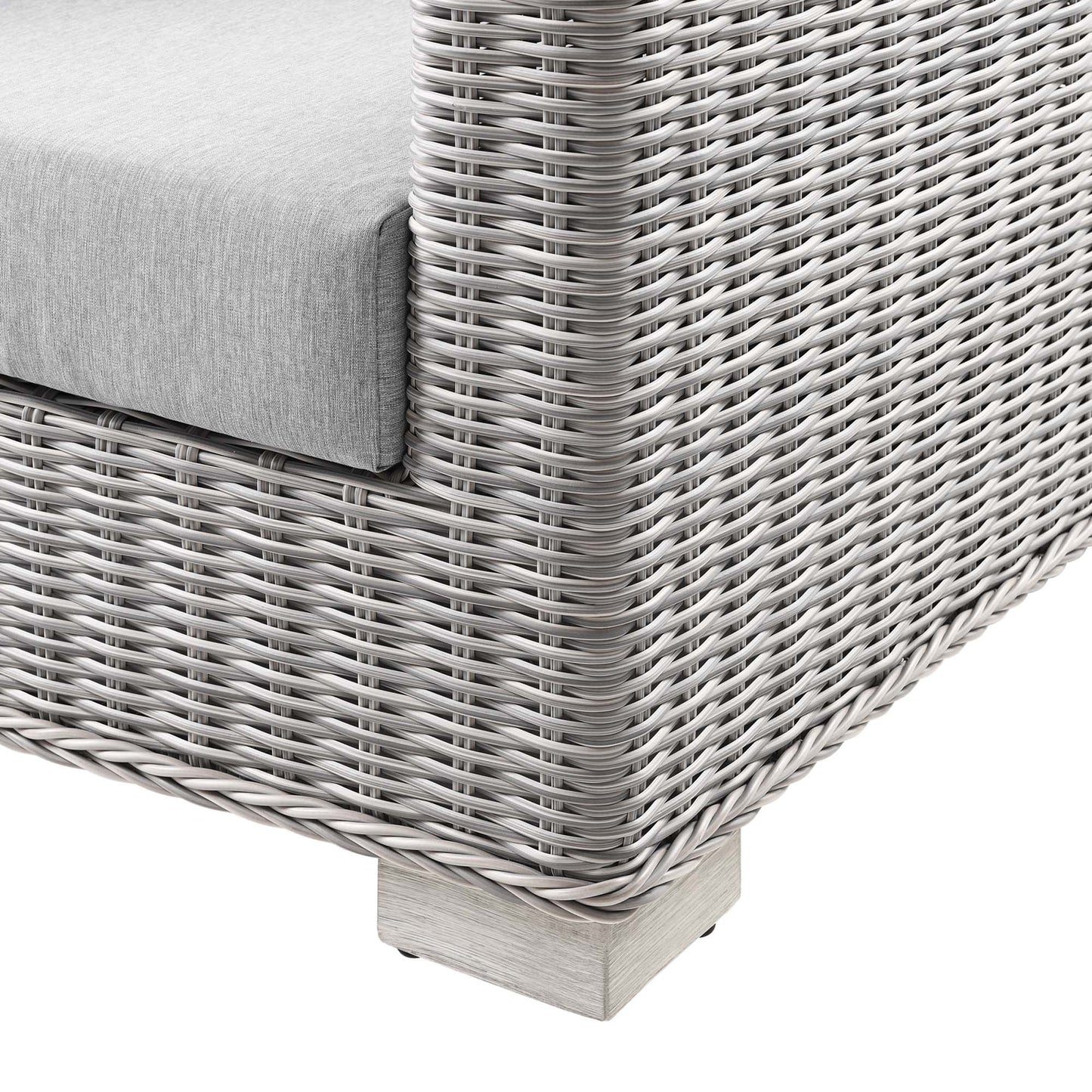 Conway Outdoor Patio Wicker Rattan Sofa by Furniture For America