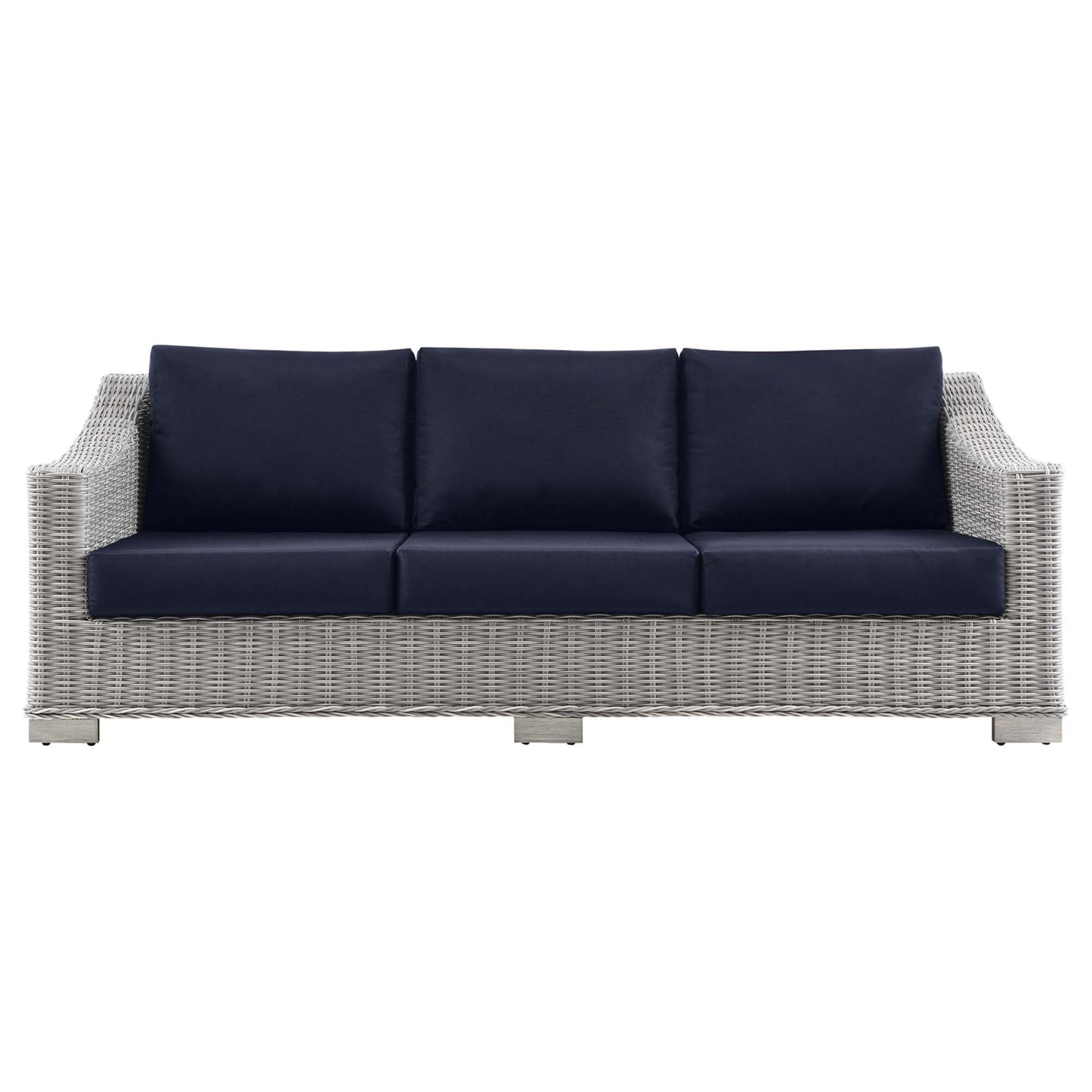 Conway Outdoor Patio Wicker Rattan Sofa by Furniture For America