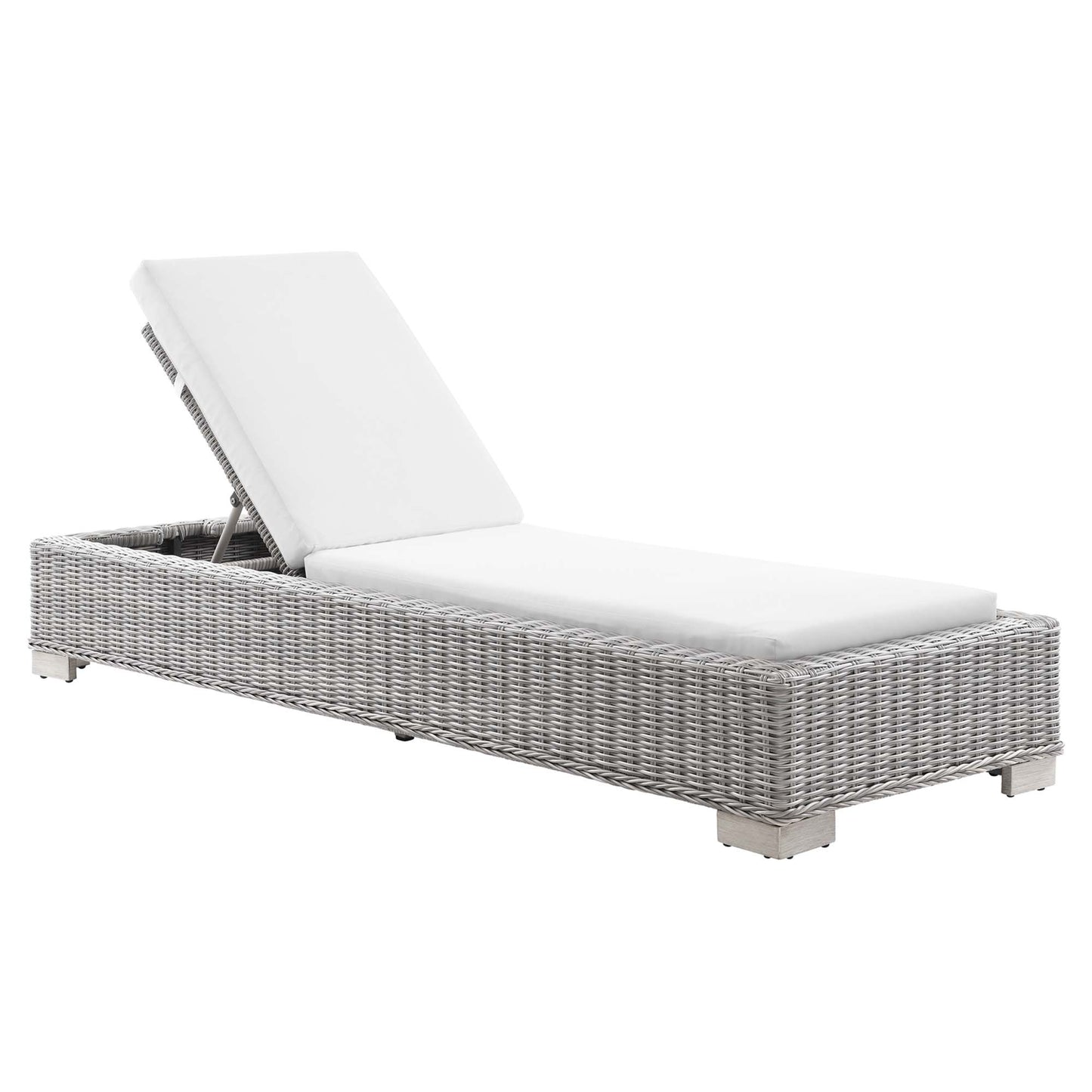 Conway Outdoor Patio Wicker Rattan Chaise Lounge by Furniture for America