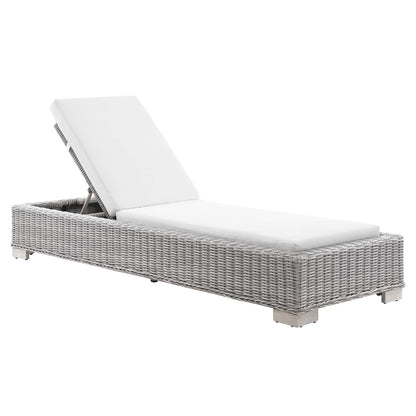 Conway Outdoor Patio Wicker Rattan Chaise Lounge by Furniture for America