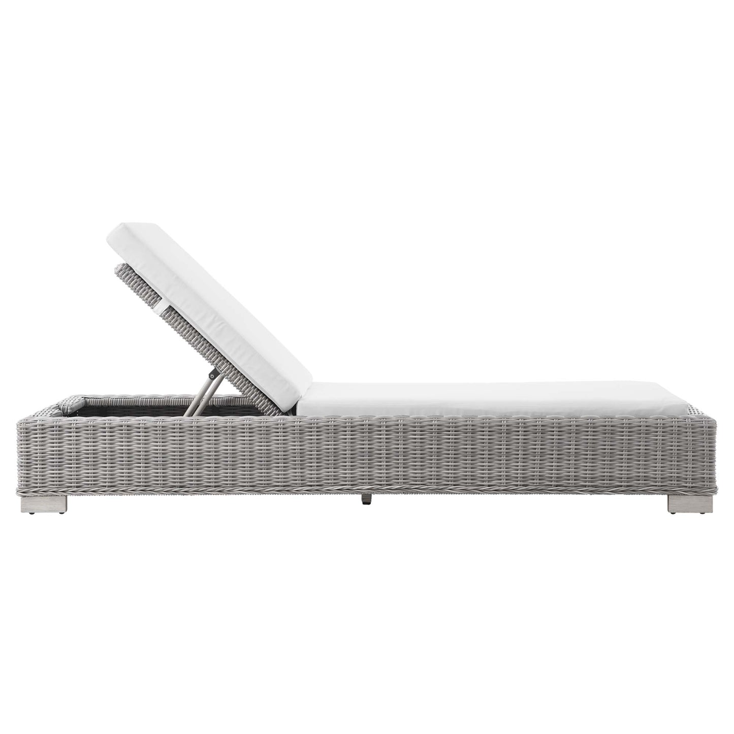 Conway Outdoor Patio Wicker Rattan Chaise Lounge by Furniture for America