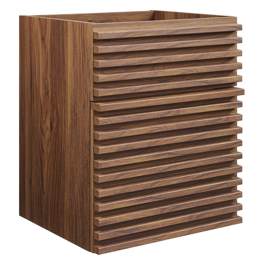 Vera 18" Wall-Mount Bathroom Vanity Cabinet (Sink Basin Not Included) in Walnut
