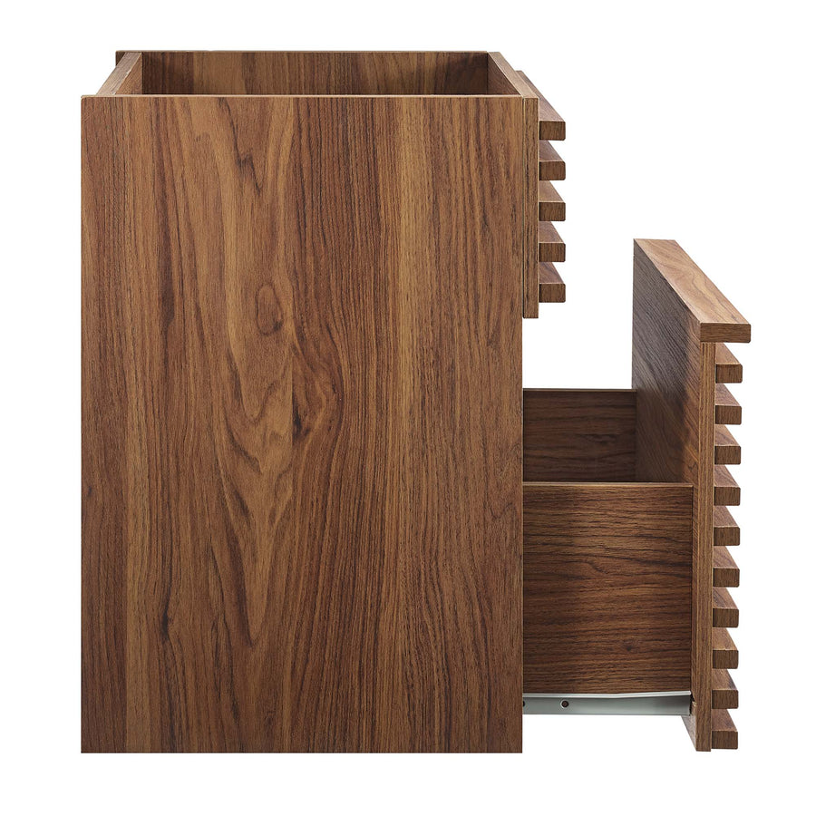 Vera 18" Wall-Mount Bathroom Vanity Cabinet (Sink Basin Not Included) in Walnut