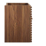 Vera 18" Wall-Mount Bathroom Vanity Cabinet (Sink Basin Not Included) in Walnut