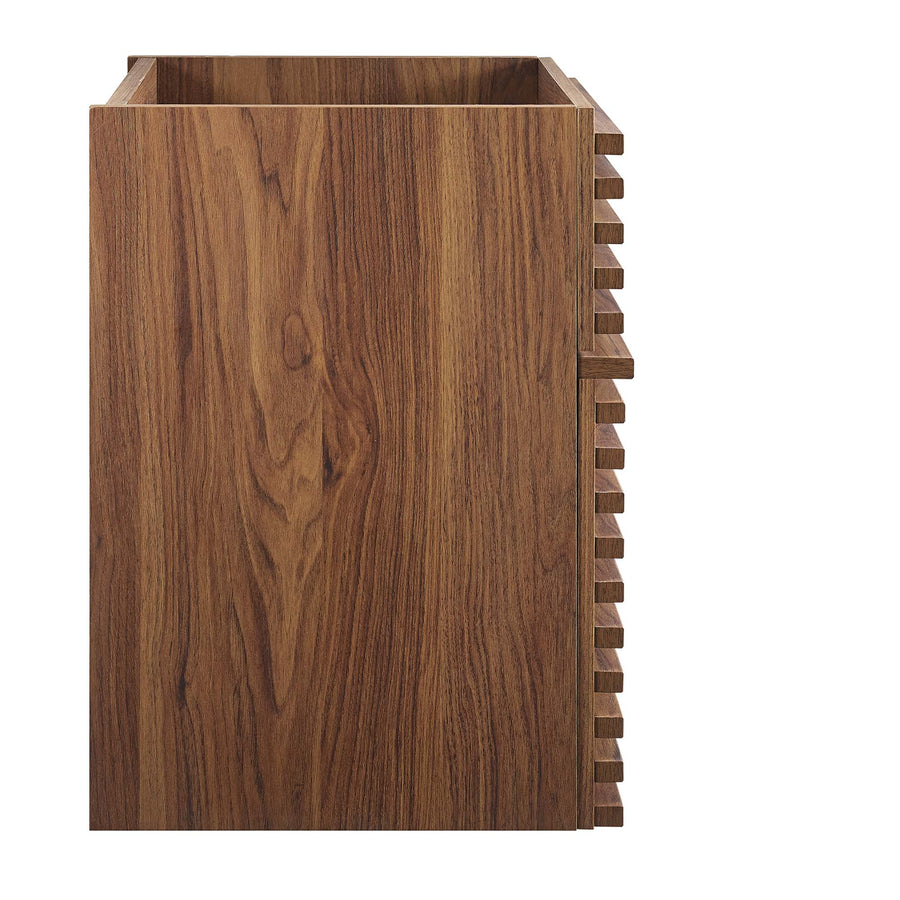 Vera 18" Wall-Mount Bathroom Vanity Cabinet (Sink Basin Not Included) in Walnut