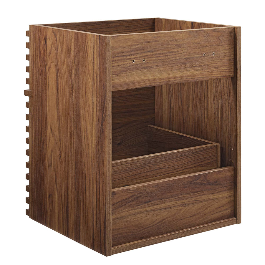 Vera 18" Wall-Mount Bathroom Vanity Cabinet (Sink Basin Not Included) in Walnut