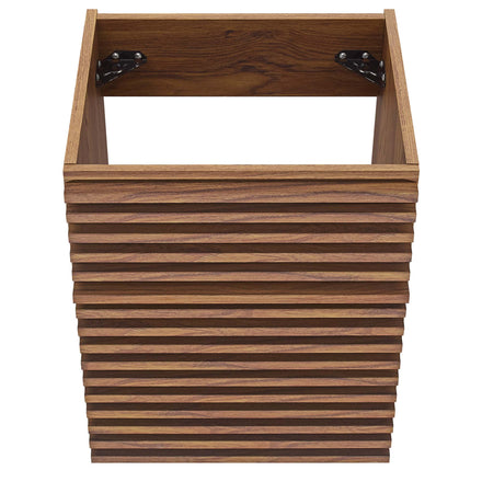 Render 18" Wall-Mount Bathroom Vanity Cabinet (Sink Basin Not Included) in Walnut