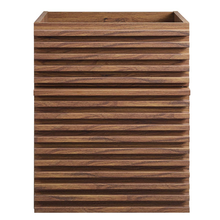 Render 18" Wall-Mount Bathroom Vanity Cabinet (Sink Basin Not Included) in Walnut