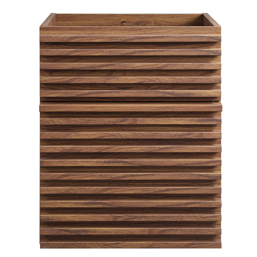 Vera 18" Wall-Mount Bathroom Vanity Cabinet (Sink Basin Not Included) in Walnut
